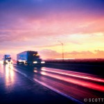Sunset on the turnpike. Sunset on the turnpike.