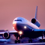 Commercial airliner taking off Commercial airliner taking off